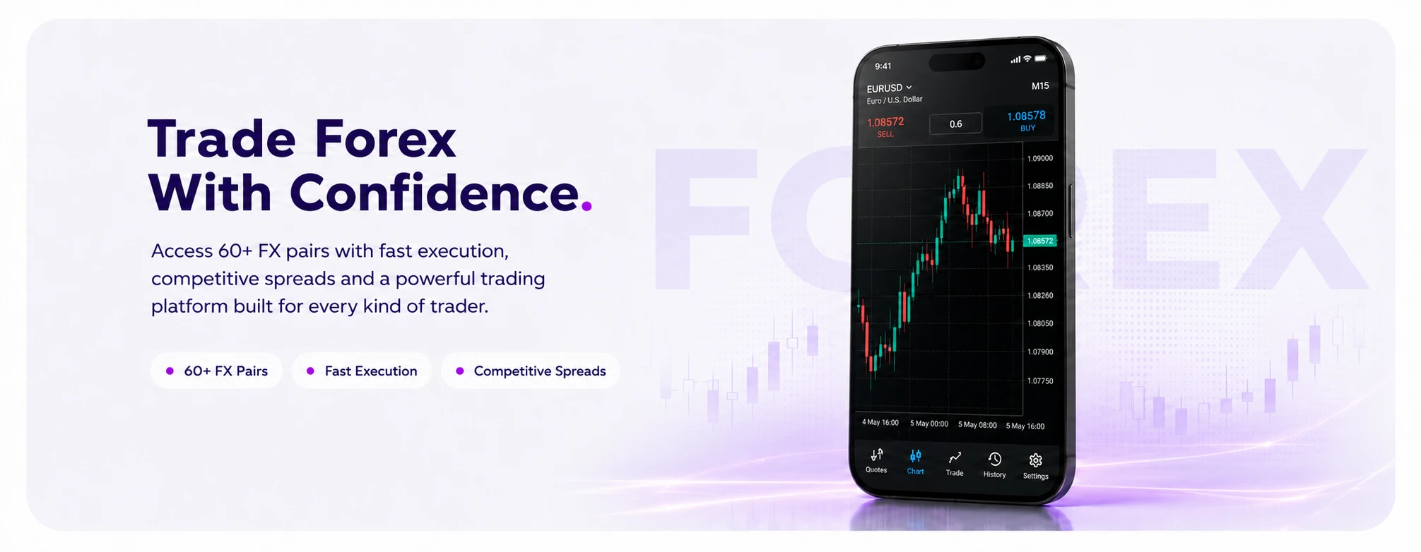 Trade Forex With Confidence - Access 60+ FX pairs with fast execution